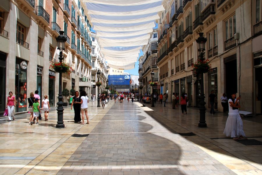 Explore Calle Larios in the downtown center