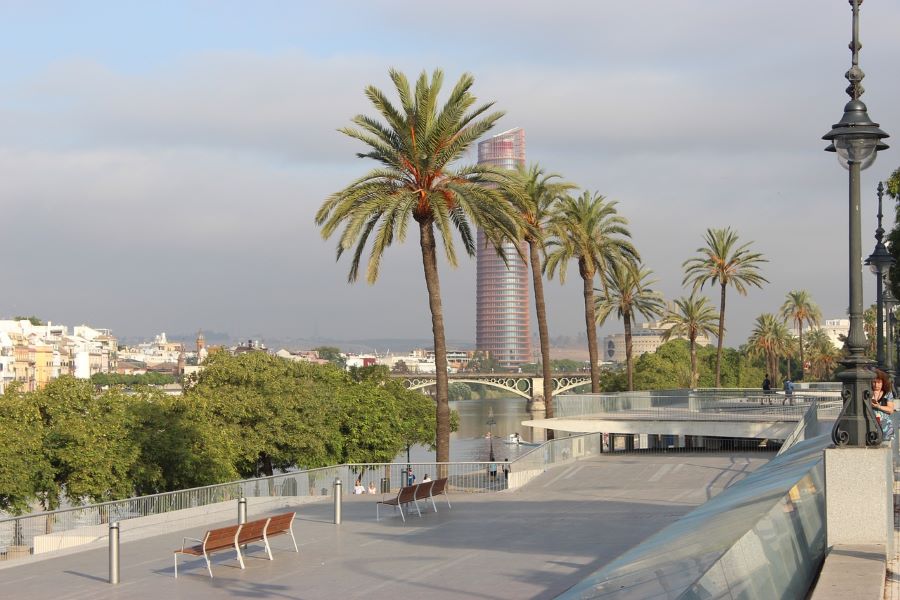 Betis Street along the river front area of Seville