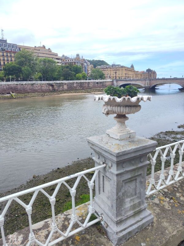 Check out the riverfront area of the Urumea River