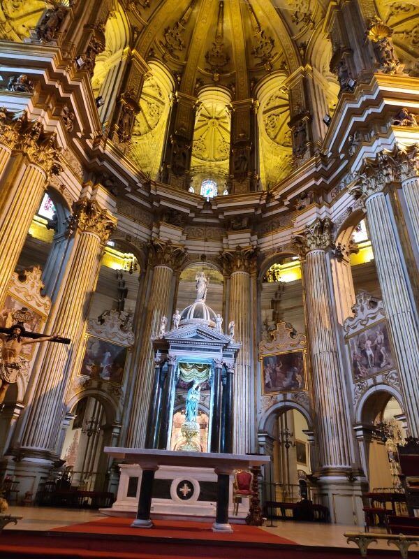 Interior views of Malaga Cathedral