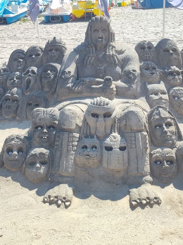 Sandcastles at Torremolinos beach