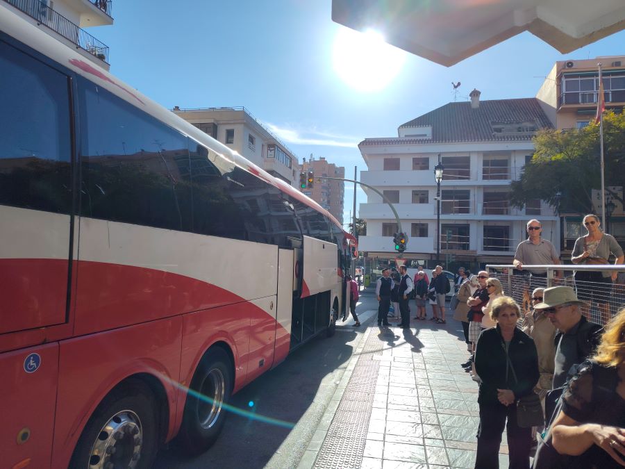 Bus ride to Mijas Pueblo