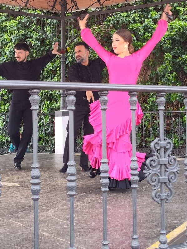 Watch the free Flamenco show at the bandstand