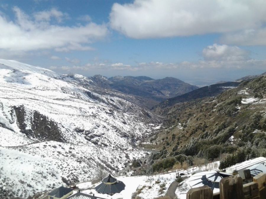 Skiing around Granada, Spain