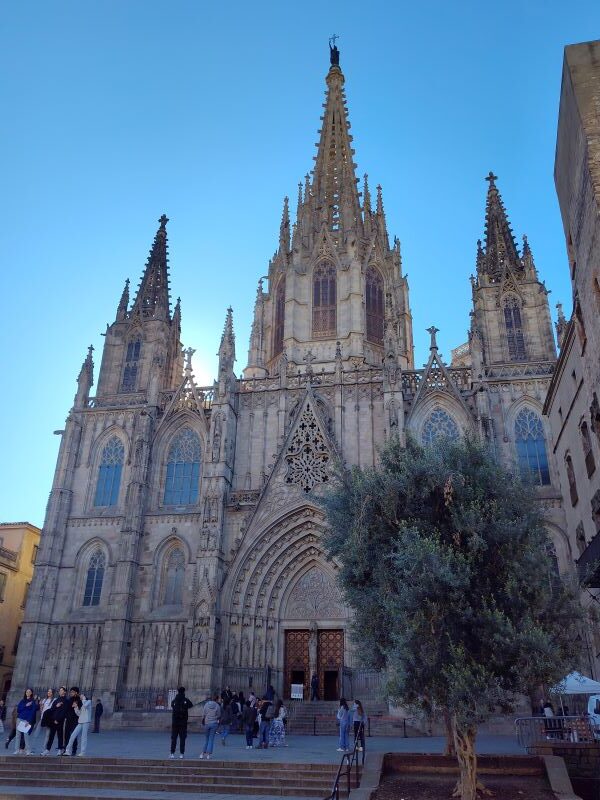 The facade of Barcelona Cathedra