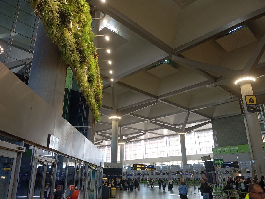 Departures at Malaga Airport