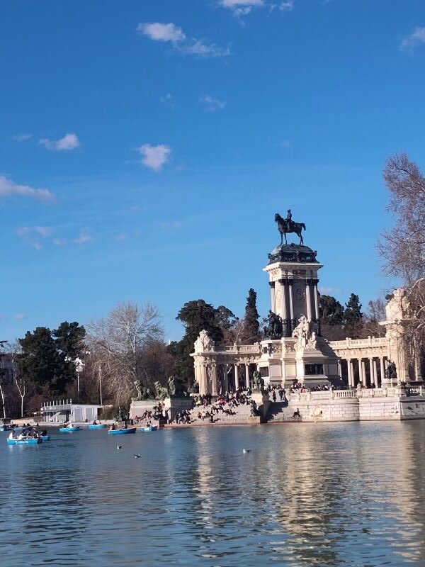 Go Row boating at the Pond in Retiro Park