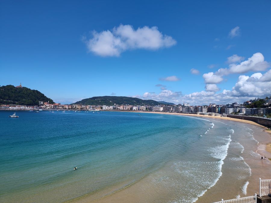 Enjoy a stroll at La Concha Beach