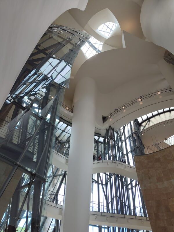 Interior art galleries at the Guggenheim Museum