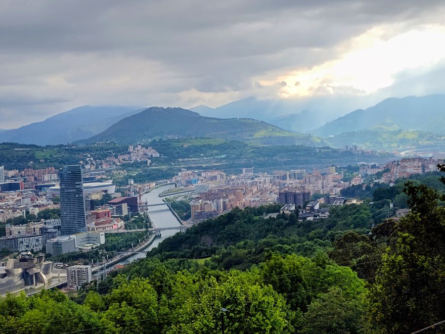 Views from above at Mount Artxanda,